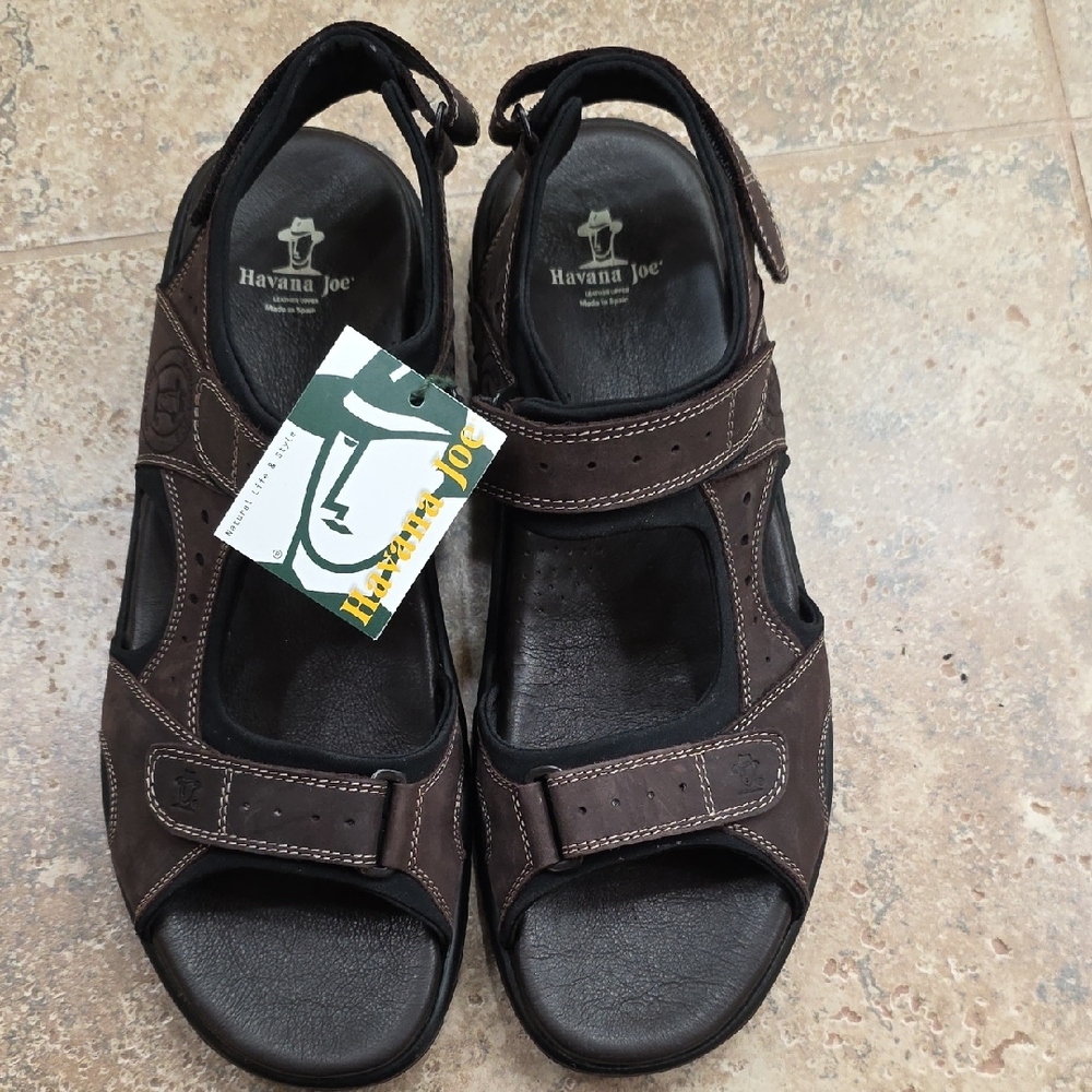 Havana Joe Brown Leather Sandals Size 13
